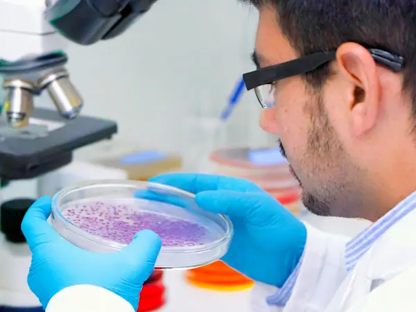 Scientist doing culture work