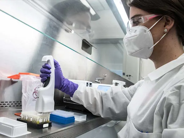 Female scientist working in a lab