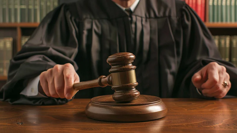 Judge holding a gavel