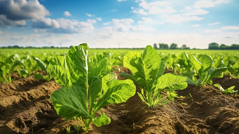 Crop field of sugar beets