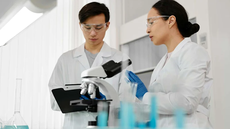 Pair of scientists in a lab