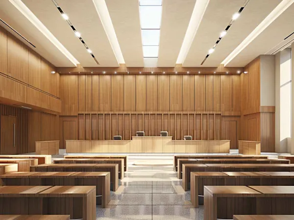 Modern courtroom