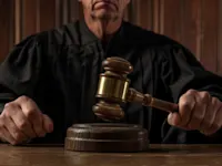 Judge holding a gavel