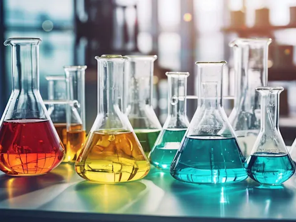 Chemicals in a lab