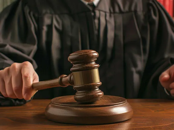 Judge holding a gavel