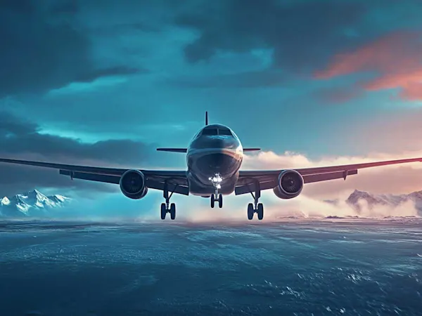 Aeroplane in the sky