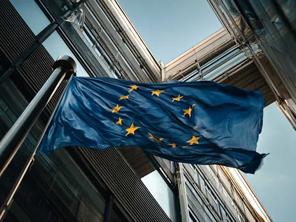 EU flag outside building