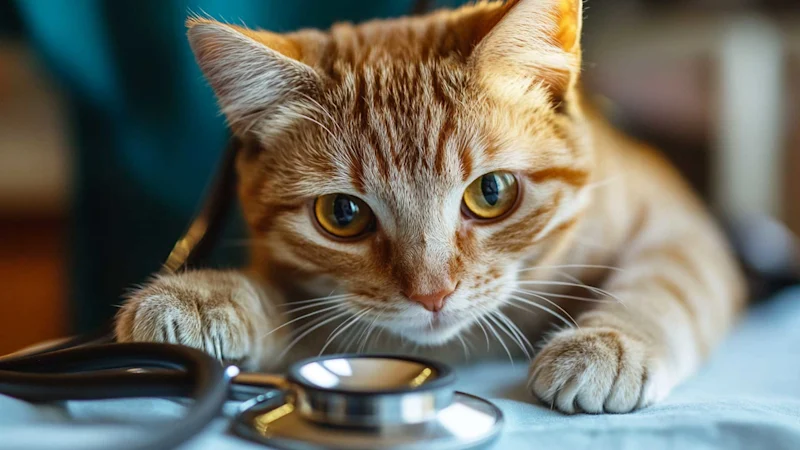 Cat in a vet's office