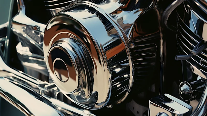 Chrome-plated engine