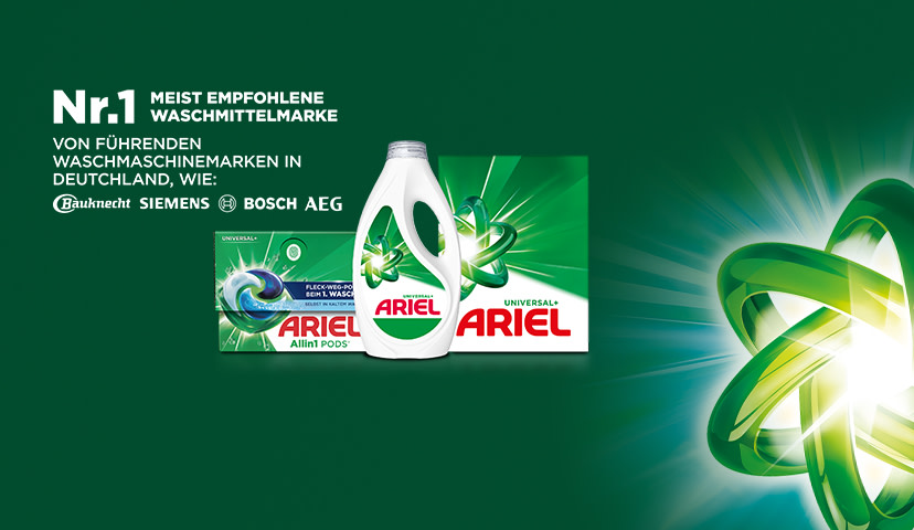 Nr.1 MEIST EMPFOHLENE WASCHMITTELMARKE VON FÜHRENDEN WASCHMASCHINEMARKEN IN DEUTCHLAND, WIE: Bauknecht, SIEMENS, BOSCH, AEG