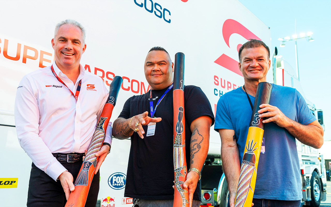 Special didgeridoos for Darwin Triple Crown podium winners Supercars