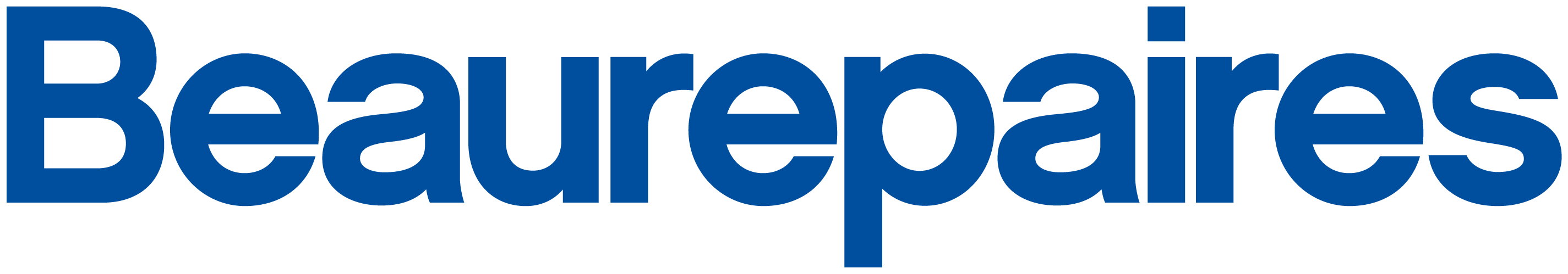 Beaurepairs Logo white and blue