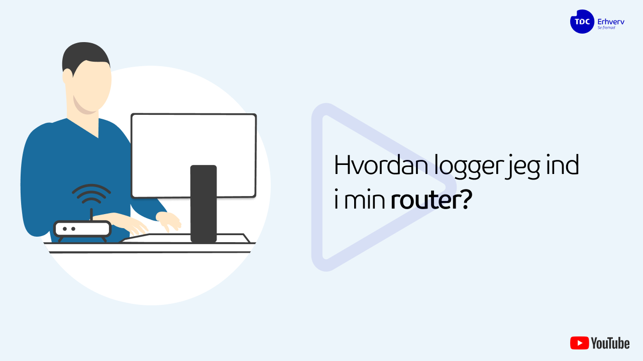 Mand der logger ind i router