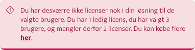 Manglende brugerlicens til Webex