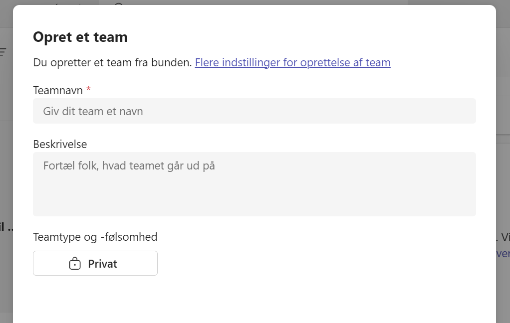 Hvilket type af team i Teams - TDC Erhverv