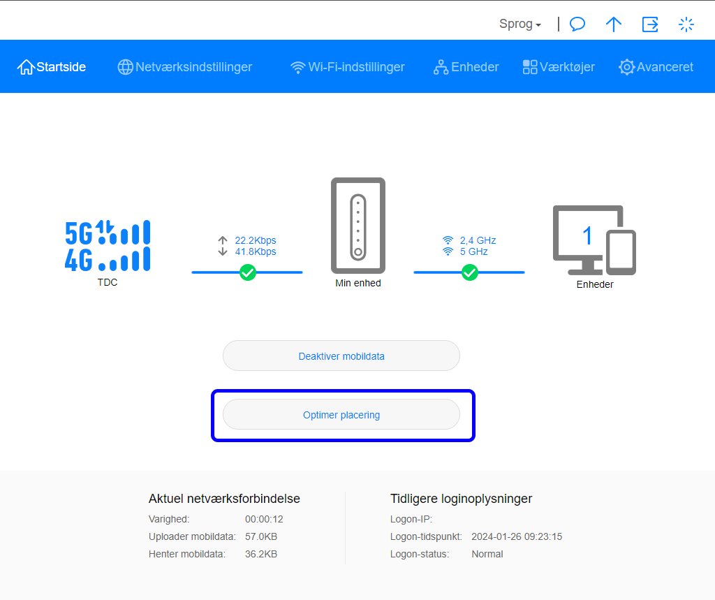 På billedet set en illustration over optimal placering