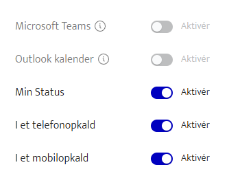 Samlet Statusvisning