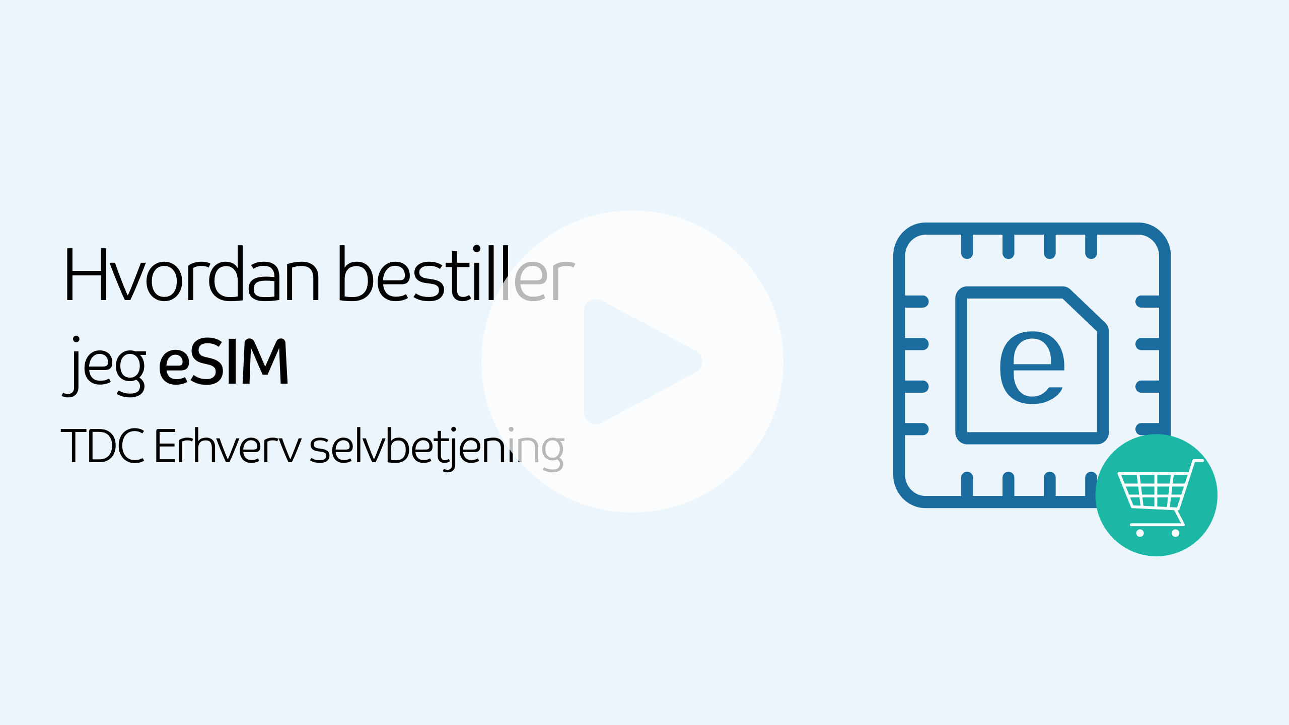 Mand med indkøbskurv og esim logo