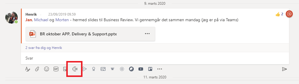 Teams møde