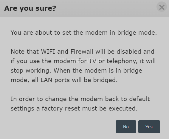 Info boks til bridgemode