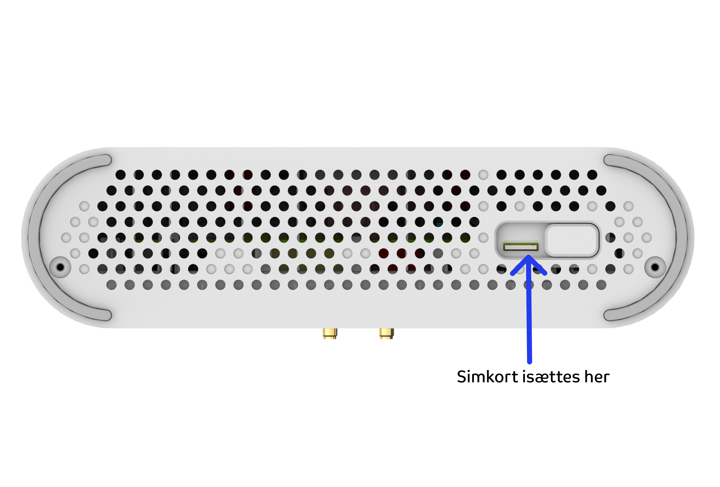 Bunden af BGW3 routeren med simkortslot