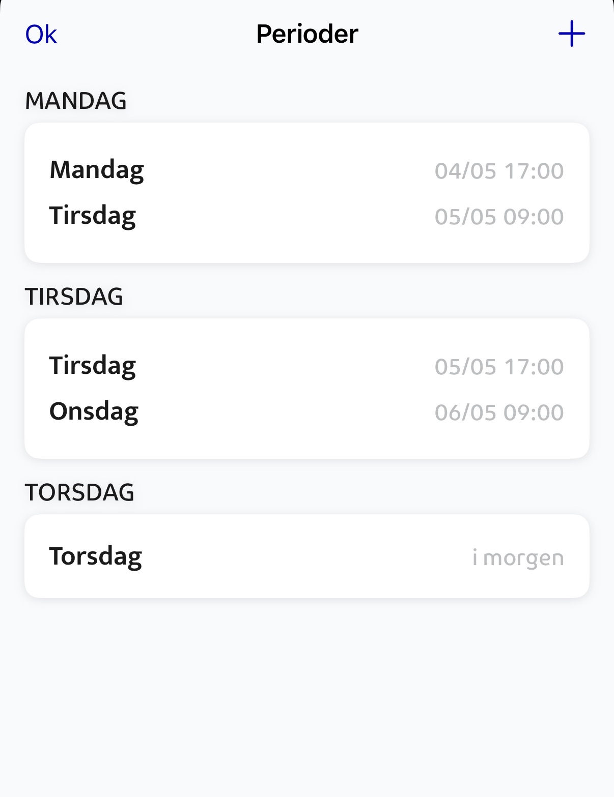  Assist appen: Oprettelse af tidsplan min status 2