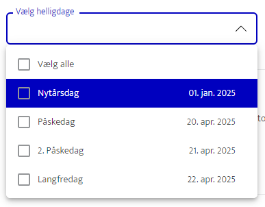 Sådan opretter du en Helligdag