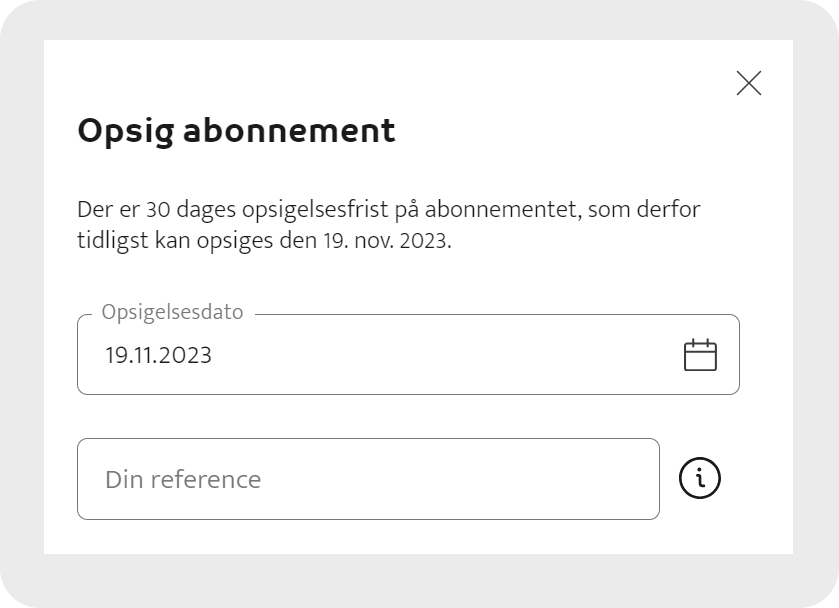 Opsigelsesdato i Selvbetjening