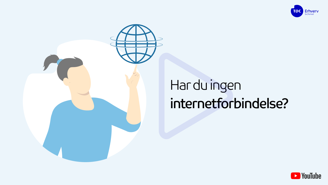 Kvinde med internet logo