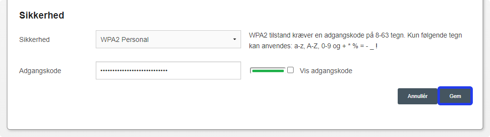 Homebox 4 - klik på gem