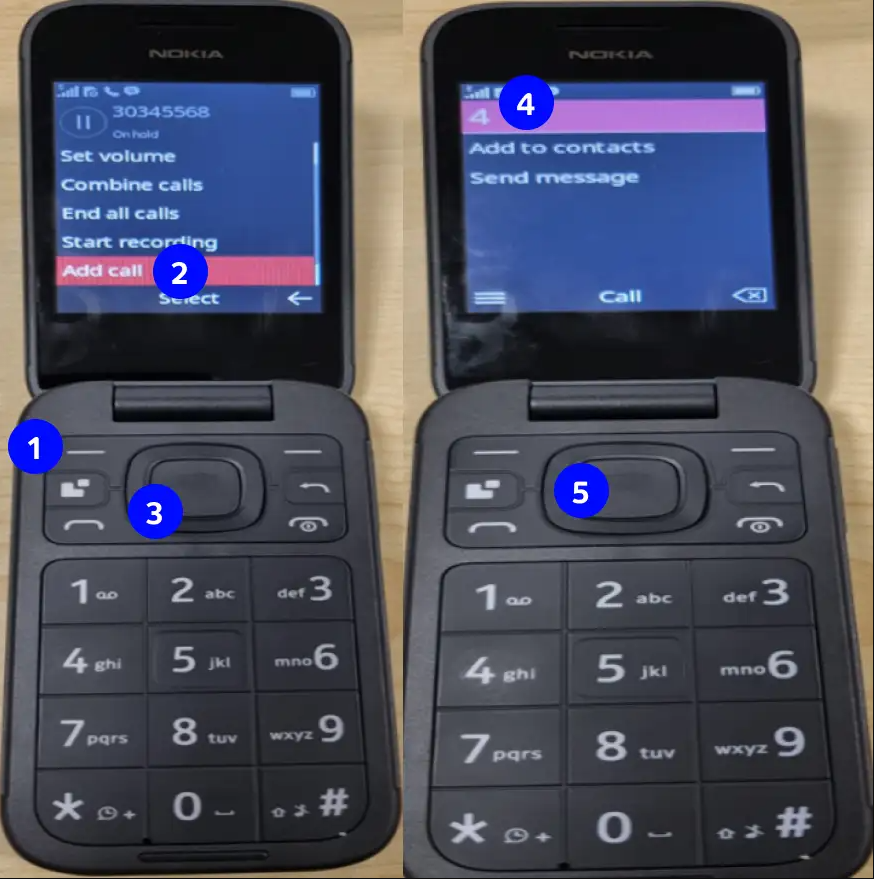 Omstil opkald på Nokia 2660 Flip, Nokia 8210 eller Nokia 105 4G