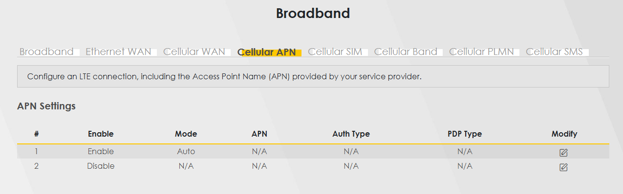 Find celluar APN i din menu