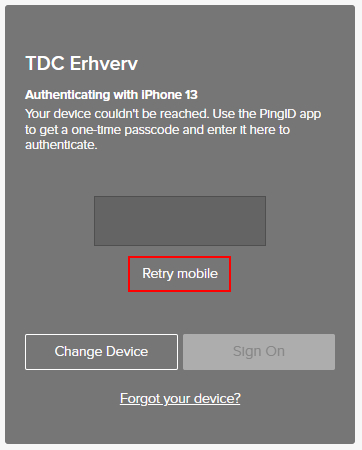 to-faktor PingID retry mobile