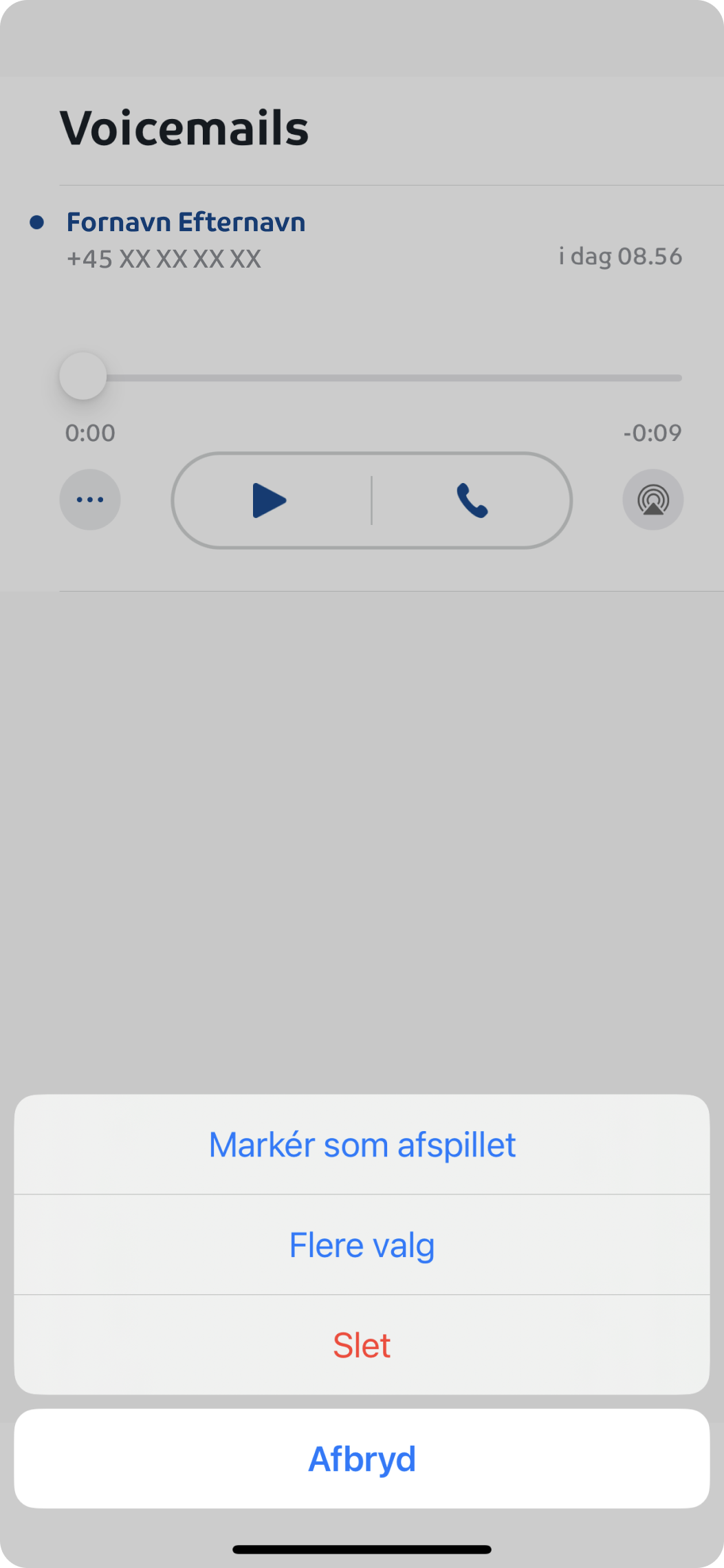 Aflyt voicemail 4 - Assist app