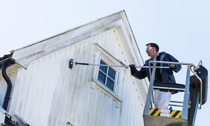 vask av hus med jotun kraftvask