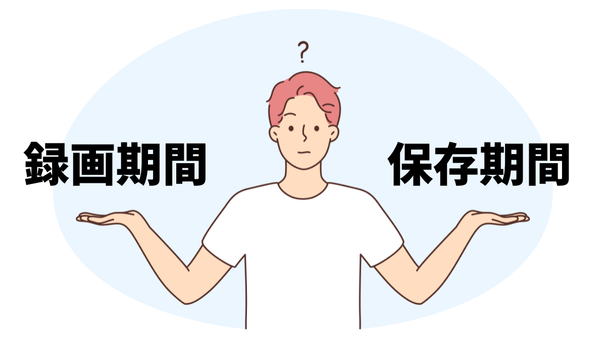 保存期間と録画期間の違い