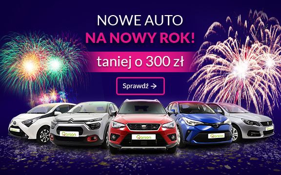 Promocja noworoczna w Qarsonie - nowe auto na nowy rok taniej o 300 zł! 576x359