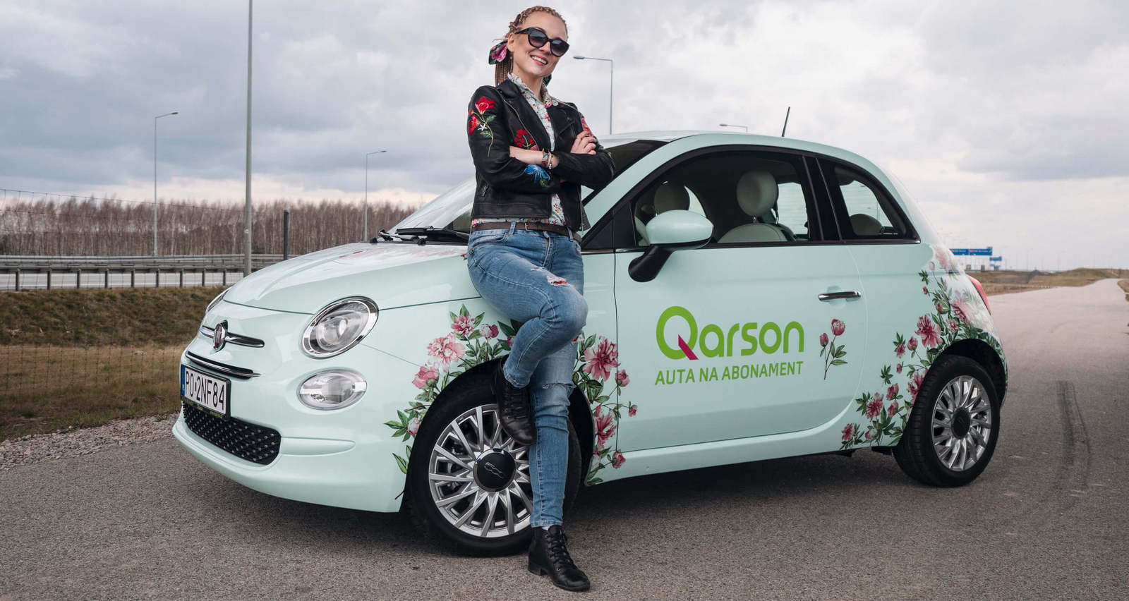 Samochód w kwiaty 🚗 Qarson.pl 👈 oraz Radomska za kółkiem