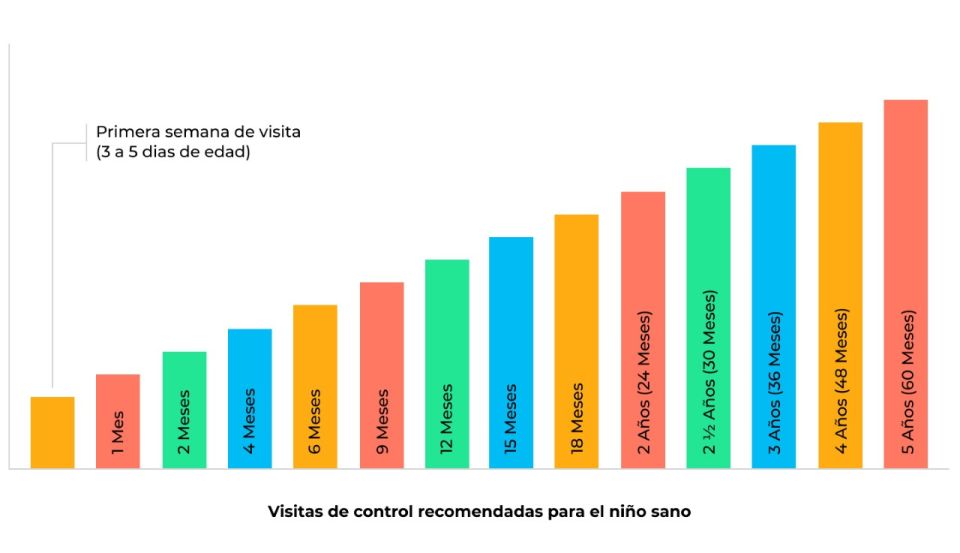 Infografía del programa de visitas de niño sano