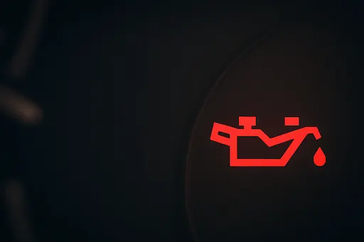 oil pressure warning light Symbol for oil pressure warning light on car dashboard