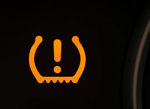 Tyre Pressure warning light Symbol for tyre pressure warning light on car dashboard