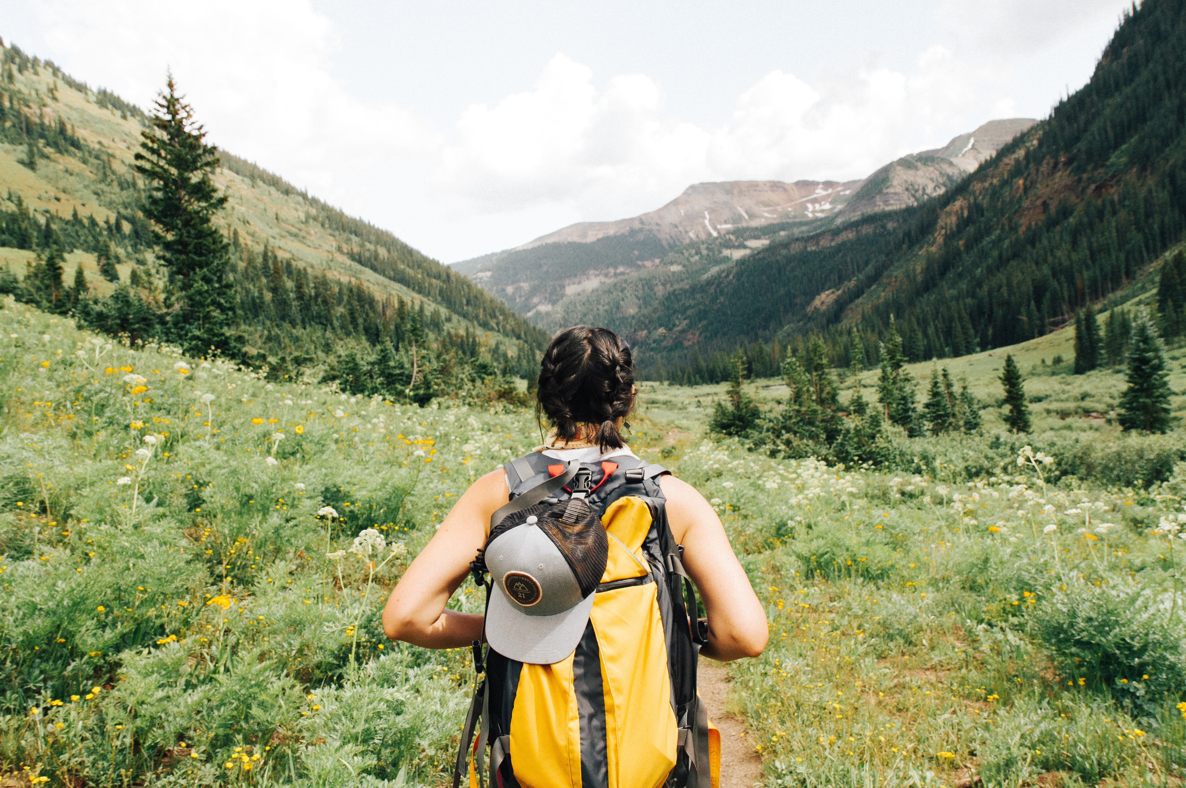 girl in mountains