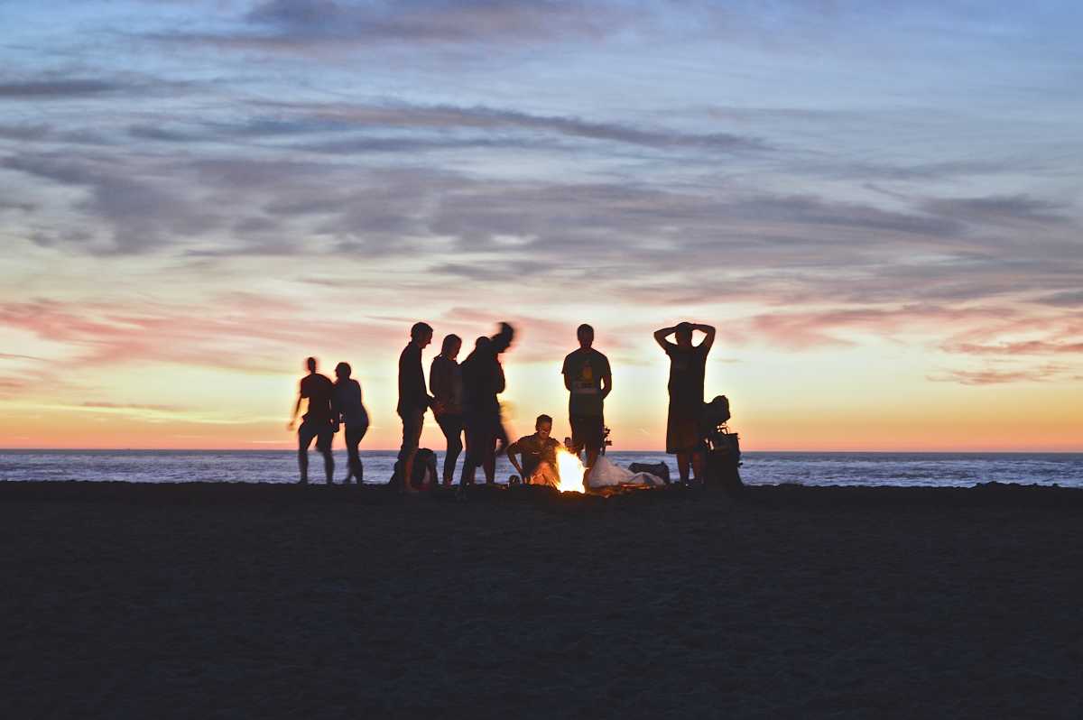 Group on a beach