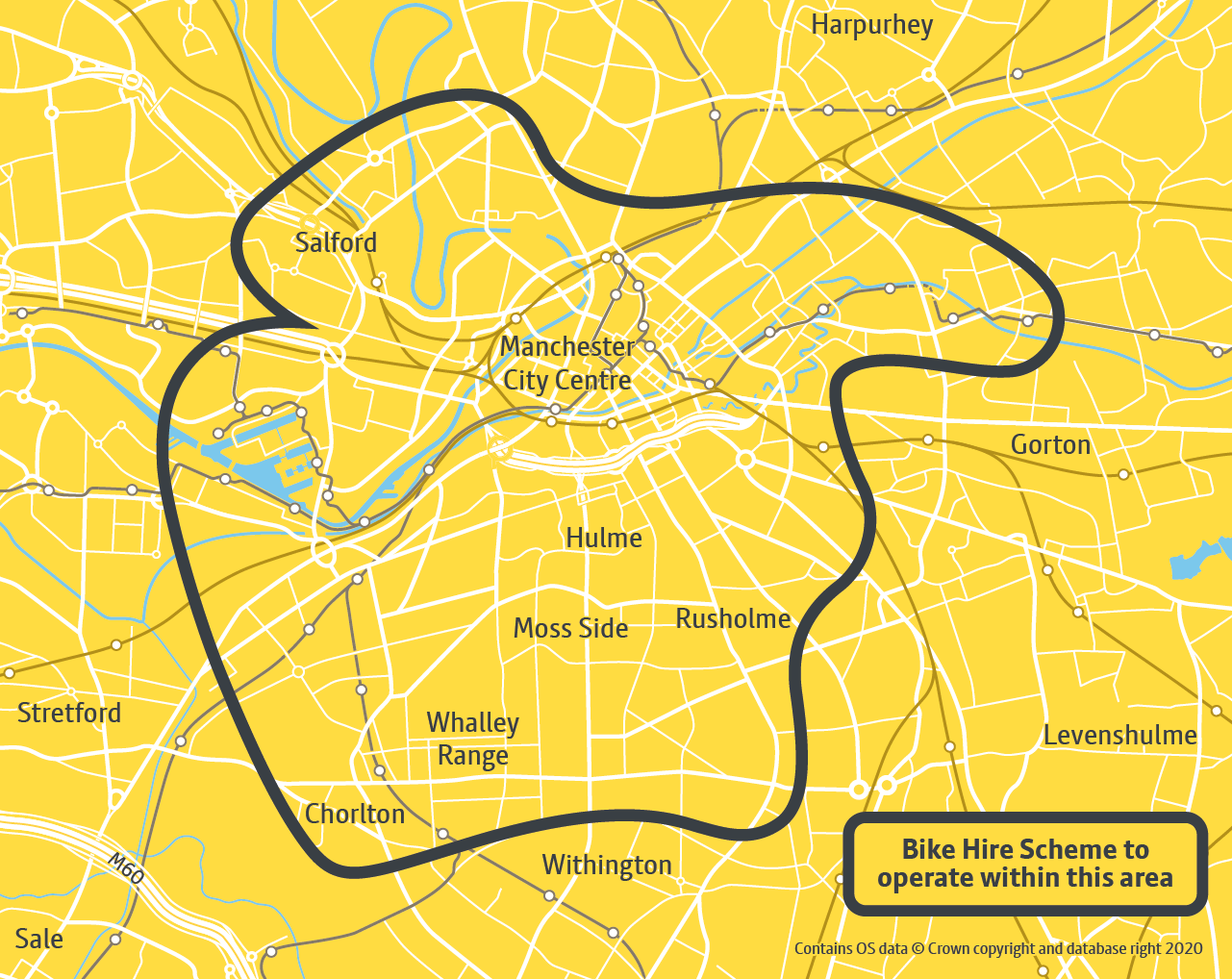 Cycle Map Manchester Bike Share Map: Manchester | Bee Network Map – FWOD