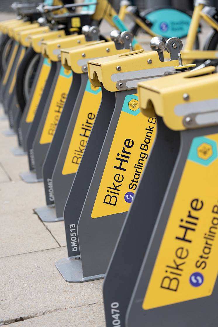 Starling bank bike stands