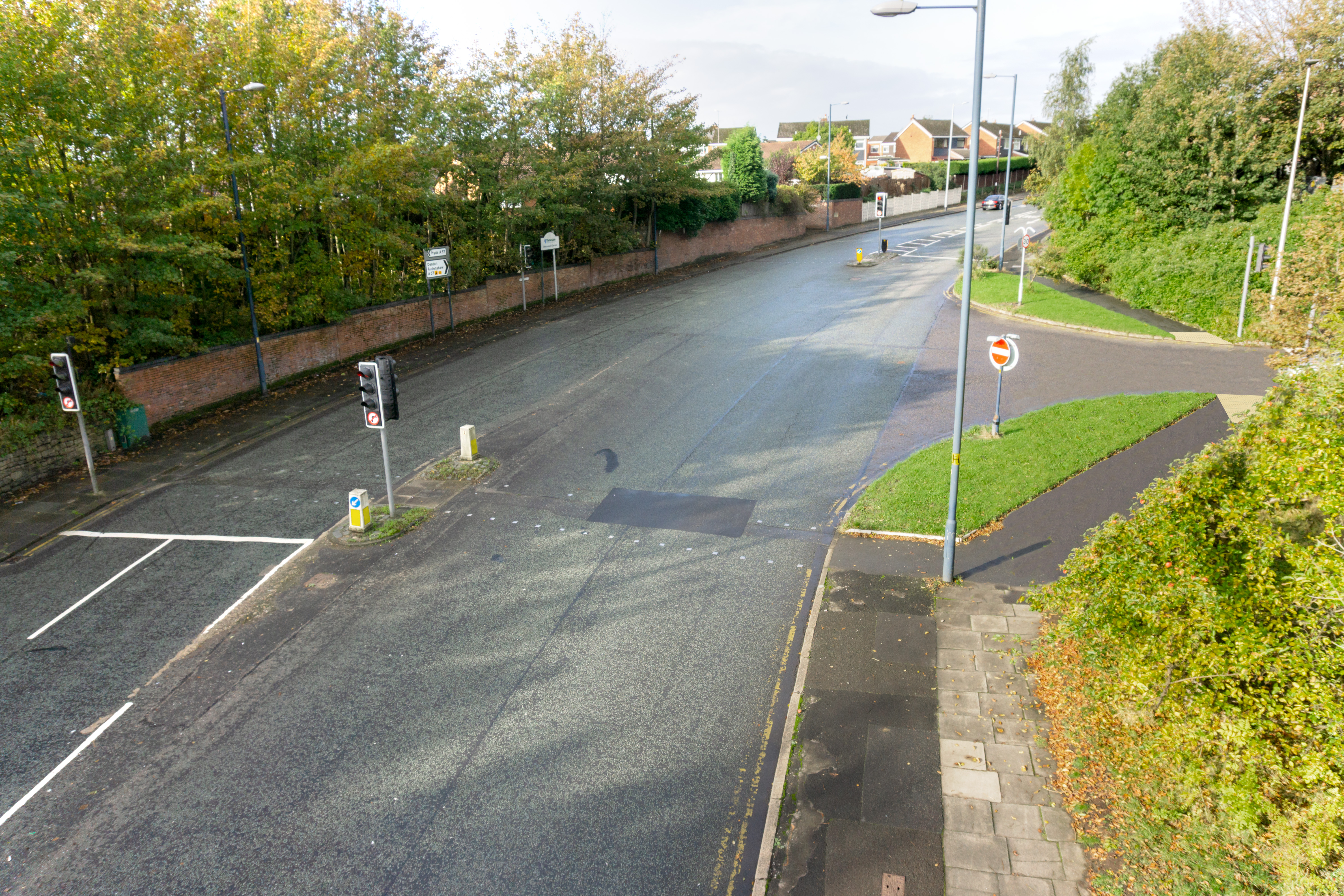 An image of the junction at Crown Point, Denton
