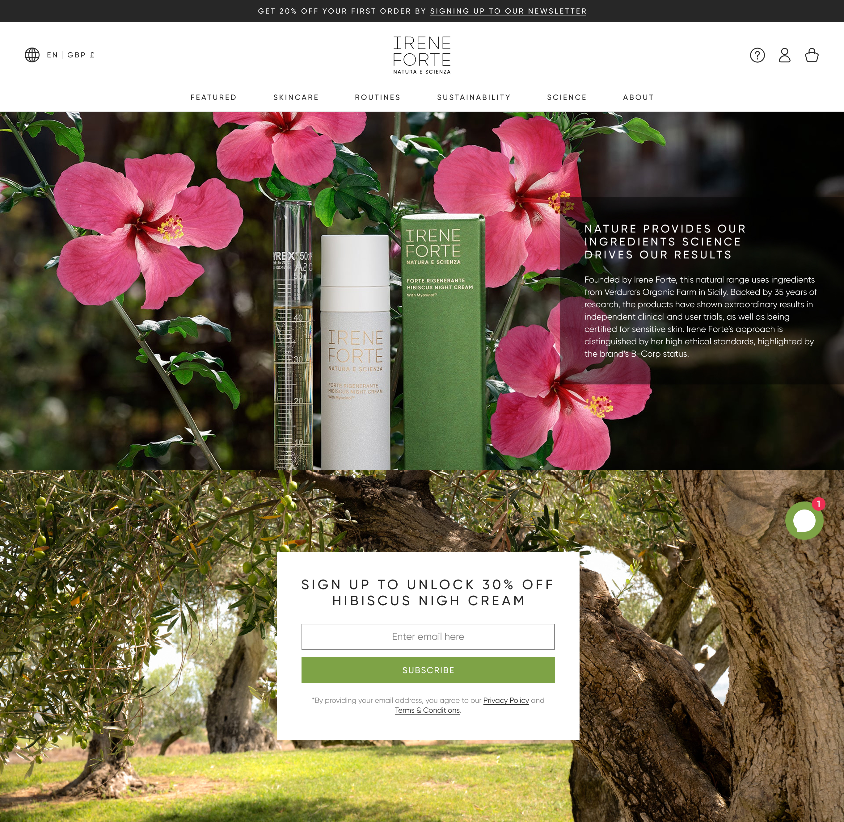 Irene Forte Hibiscus Campaign