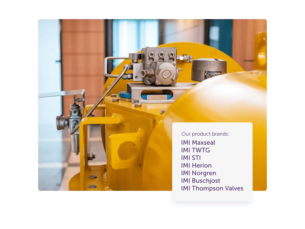 Instrumentation product brands listed over instrumentation optimised actuator.