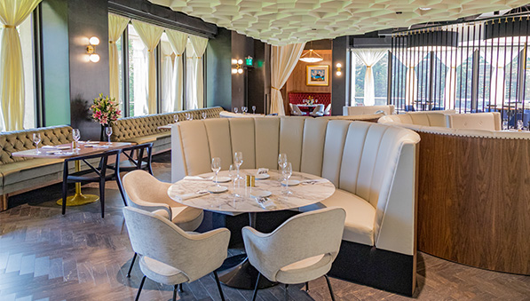 Muse restaurant seating area. 