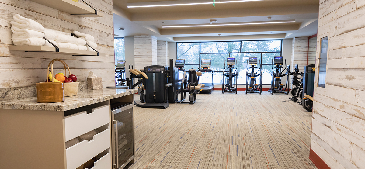 Refreshment station in the Fitness Center